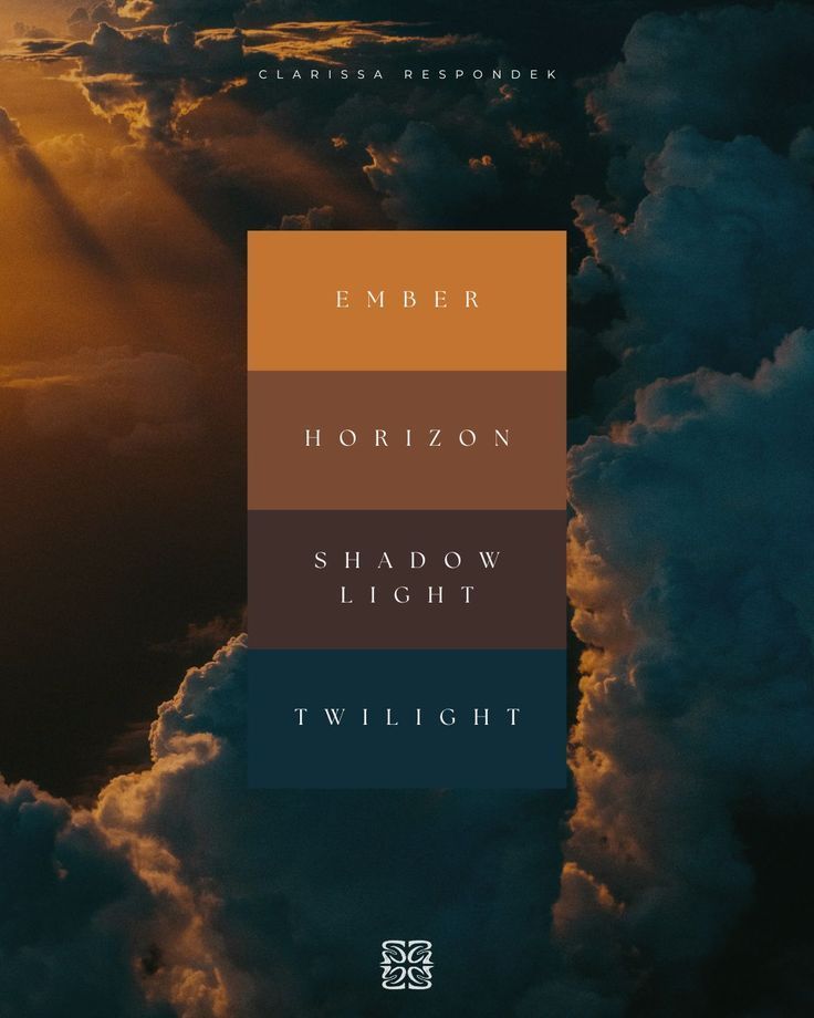 Ember, horizon, shadow light and twilight colour sheet